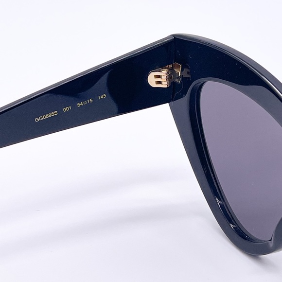 NEW GUCCI GG0895S 001 BLACK CAT EYE WOMEN’S SUNGLASSES GUCCI - Picture 12 of 15